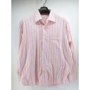 Alex Cannon Red‎ White Striped Long Sleeve Chest Pocket Button-Up Shirt Large